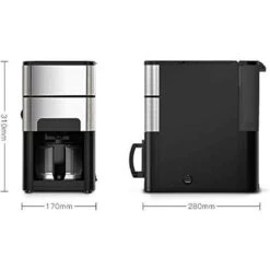 XiVue Bean To Cup Coffee Machine 900W Coffee MachineHousehold Fully Automatic Coffee Grinder, Stainless Steel Programmable, Silent Operation, Anti Drip Settings 12 XiVue Bean To Cup Coffee Machine 900W Coffee MachineHousehold Fully Automatic Coffee Grinder, Stainless Steel Programmable, Silent Operation, Anti Drip Settings -Appliantrix Cheap Store 31zhXRd TTL. AC US1000