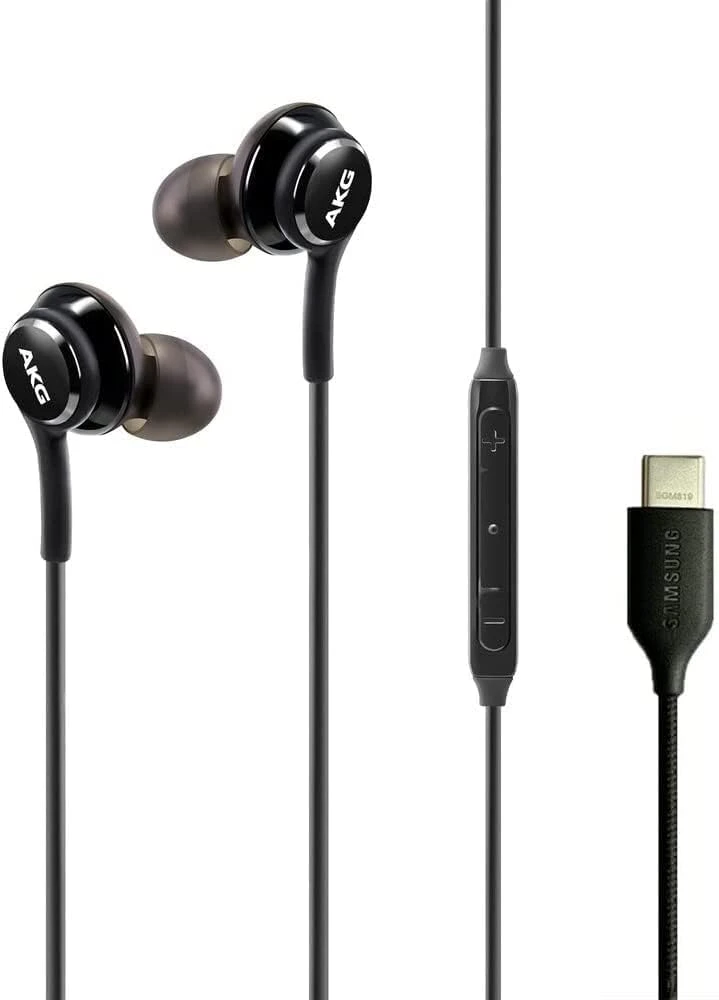 OEM 2023 Earphones For Samsung Galaxy S23 Ultra | S22 Ultra | S21 Ultra | S20 Ultra, Note 10+ Original USB Type C In-Ear Earbud Headphones - Braided - Includes Velvet Pouch - Black 2 OEM 2023 Earphones For Samsung Galaxy S23 Ultra | S22 Ultra | S21 Ultra | S20 Ultra, Note 10+ Original USB Type C In-Ear Earbud Headphones - Braided - Includes Velvet Pouch - Black - Image 2
