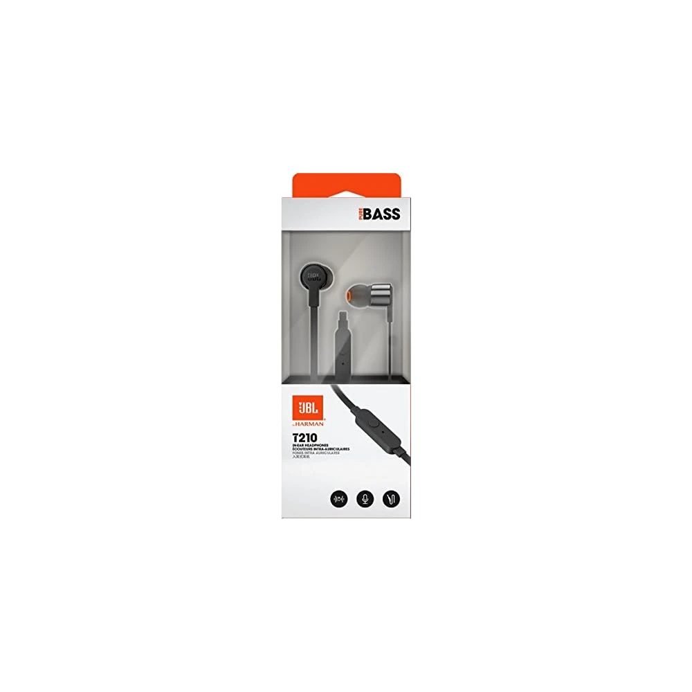 JBL T210 Signature Sound Pure Bass Headphones In Ear Earphones With Microphone Black 7 JBL T210 Signature Sound Pure Bass Headphones In Ear Earphones With Microphone Black - Image 7