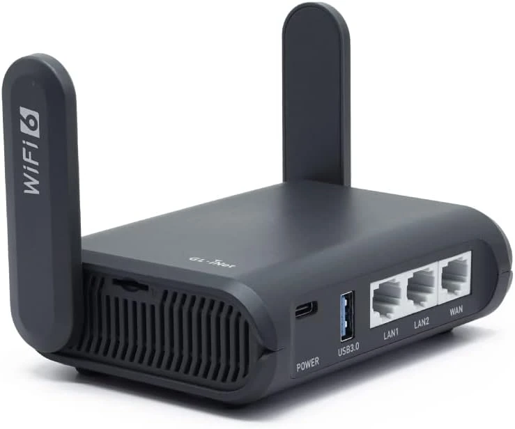 GL.iNet GL-AXT1800 (Slate AX) Pocket-Sized Wi-Fi 6 Gigabit Travel Router, Extender/Repeater For Hotel&Public Network, VPN Client&Server, OpenWrt, Adguard Home, USB 3.0, Network Storage, TF Card Slot 1 GL.iNet GL-AXT1800 (Slate AX) Pocket-Sized Wi-Fi 6 Gigabit Travel Router, Extender/Repeater For Hotel&Public Network, VPN Client&Server, OpenWrt, Adguard Home, USB 3.0, Network Storage, TF Card Slot