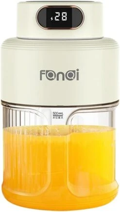 Small Juicer Portable Juicer Household Juicing Cup Multifunctional Electric Juicer Fried Fruit Juice (Color : White, Size : 500ml)