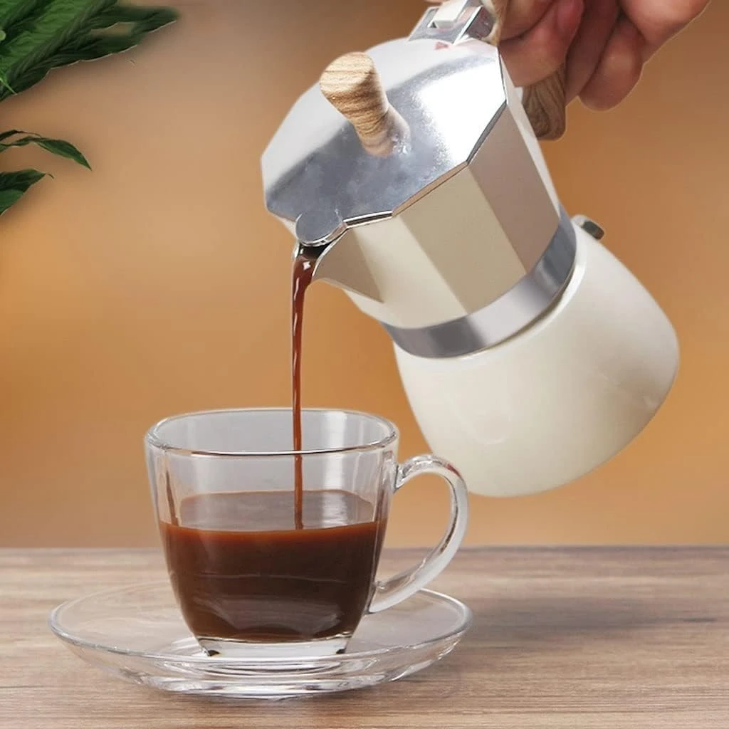 BNNP Stovetop Espresso Household Coffee Pot Brewing Coffee Machine Hand Brewing Coffee Electric Brewing Pot Color Octagonal Coffee Pot Brewing Coffee Tea (Color : B) 3 BNNP Stovetop Espresso Household Coffee Pot Brewing Coffee Machine Hand Brewing Coffee Electric Brewing Pot Color Octagonal Coffee Pot Brewing Coffee Tea (Color : B) - Image 3