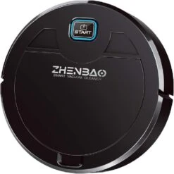 Robotic Vacuum Cleaner, Strong Suction Quiet, Super-Thin Robotic Vacuum Cleaner Can Cleans Hard Floors Carpets To Can Clean The Hair And Sundries (25x7, Black)