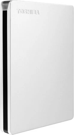 Toshiba Canvio Slim 2TB Portable External Hard Drive USB 3.0, Silver - HDTD320XS3EA