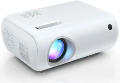 Mini Projector, CLOKOWE 2023 Upgraded Portable Projector With 9000 LuxHD 1080P, Movie Projector Compatible With IOS/Android Phone/Tablet/Laptop/PC/TV Stick/Box/USB Drive/DVD/Game Console