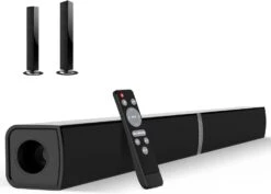 MZEIBO TV Sound Bar, Sound Bars For TV Bluetooth 5.0 Soundbar 50W 32Inch Split Soundbars With HDMI-ARC/Optical/AUX Connection, 2-in-1 Detachable Soundbar For Home Theater Audio