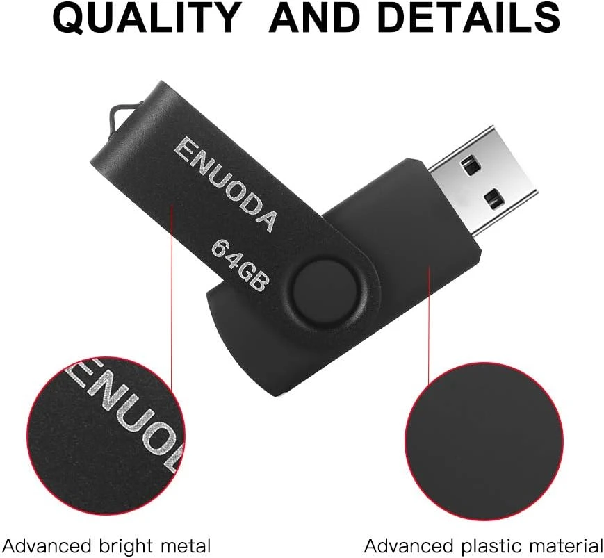 64GB USB Flash Drive 4 Pack ENUODA 64GB Thumb Drives USB 2.0 Memory Stick Jump Drive Pen Drive For Storage And Backup (Black Purple Blue Red) 2 64GB USB Flash Drive 4 Pack ENUODA 64GB Thumb Drives USB 2.0 Memory Stick Jump Drive Pen Drive For Storage And Backup (Black Purple Blue Red) - Image 2