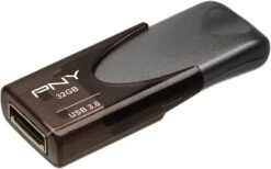 PNY 32GB Turbo Attache 4 USB 3.0 Flash Drive,black