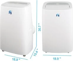 JHS 3-in-1 14,000 BTU Portable Air Conditioner With Dehumidifer, Fan, And Remote Control For Rooms Up To 550 Sq.Ft With LED Display, 24H Timer, And Wheels In White -Appliantrix Cheap Store 51JpJ6ueSJL. AC SL1500