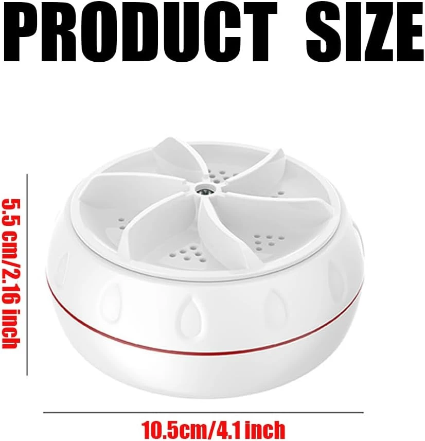 Portable Washing Machine, Ultrasonic Turbine Mini Washing Machine & Dishwasher With Suction Cups For Home Travel College Room RV Apartment, Turbo Washer For Cleaning Sock,Underwear 2 Portable Washing Machine, Ultrasonic Turbine Mini Washing Machine & Dishwasher With Suction Cups For Home Travel College Room RV Apartment, Turbo Washer For Cleaning Sock,Underwear - Image 2