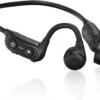 Flymory Bone Conduction Headphones Bluetooth 5.3, 2023 Upgraded Open Ear Headphones With Dual Mic, Sweat Resistant Wireless Earphones For Workouts And Running, Sport Headset With 12 Hours Playtime