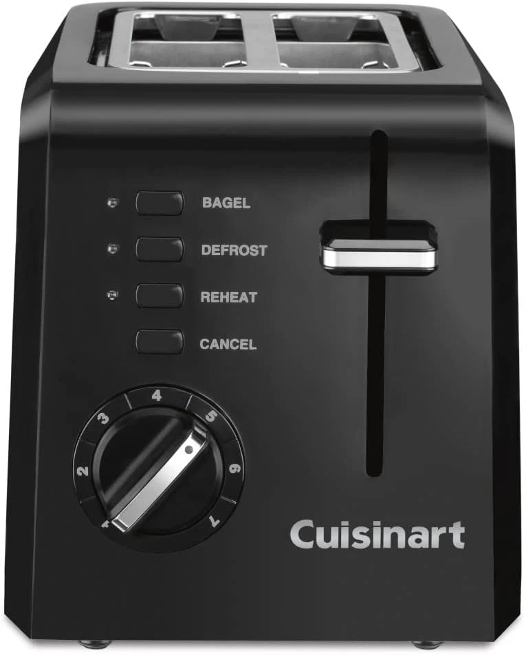 Cuisinart CPT-122BK 2-Slice Compact Plastic Toaster, Black 1 Cuisinart CPT-122BK 2-Slice Compact Plastic Toaster, Black