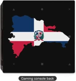 Dominican Republic Map Flag Sticker Skin For PS-4 Slim Console And Controller Full Wrap Skin Protector Cover Compatible With PS-4 Pro -Appliantrix Cheap Store 51MRWhWt pL. AC SL1500