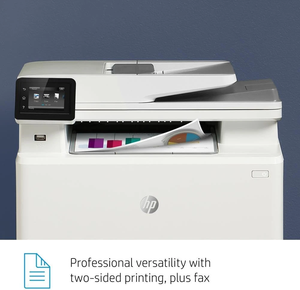HP Color LaserJet Pro M283fdw Wireless All-in-One Laser Printer, Remote Mobile Print, Scan & Copy, Duplex Printing, Works With Alexa (7KW75A), White 9 HP Color LaserJet Pro M283fdw Wireless All-in-One Laser Printer, Remote Mobile Print, Scan & Copy, Duplex Printing, Works With Alexa (7KW75A), White - Image 9