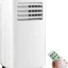 PETSITE 10000 BTU Portable Air Conditioner, 3 In 1 AC Cooling Unit With Remote Control, Dehumidifier, Window Kit Included, Stand Up AC For Home, Apartment, Cools Rooms Up To 350 Sq.Ft