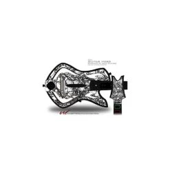 Scattered Skulls White Decal Style Skin - Fits Warriors Of Rock Guitar Hero Guitar (GUITAR NOT INCLUDED)