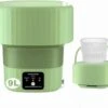 Portable Washing Machine, 9l Large Capacity, Foldable Washing Machine Suitable For Washing Small Clothes, Baby Clothes, Underwear, Socks, Pet Supplies, Apartments, Camping, Rv Travel Laundry- Green