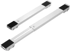 Zautool Heavy Duty Furniture Appliances Rollers, Extensible Washing Machine Base Mobile Wheels For Refrigerators, Dryers, Dishwashers And Other Heavy Objects, Max Load 1100 Lb, Non-Slip, White