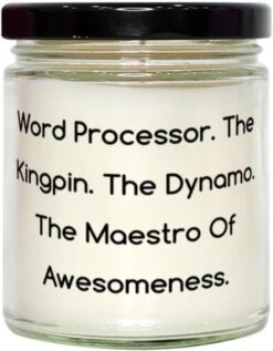 GENERIC Word Processor Gifts For Coworkers, Word Processor. The Kingpin. The, Appreciation Word Processor Scent Candle, From Friends, Word Processor Birthday Gift Ideas, Best Word Processor Birthday Gifts