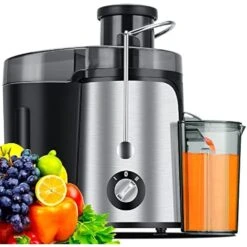 Juicer Machine 600W Juicer With 3 Inch Wide Mouth 2 Speed Setting, Centrifugal Juicer For Fruit, Vegetables Juice Extractor Easy To Clean