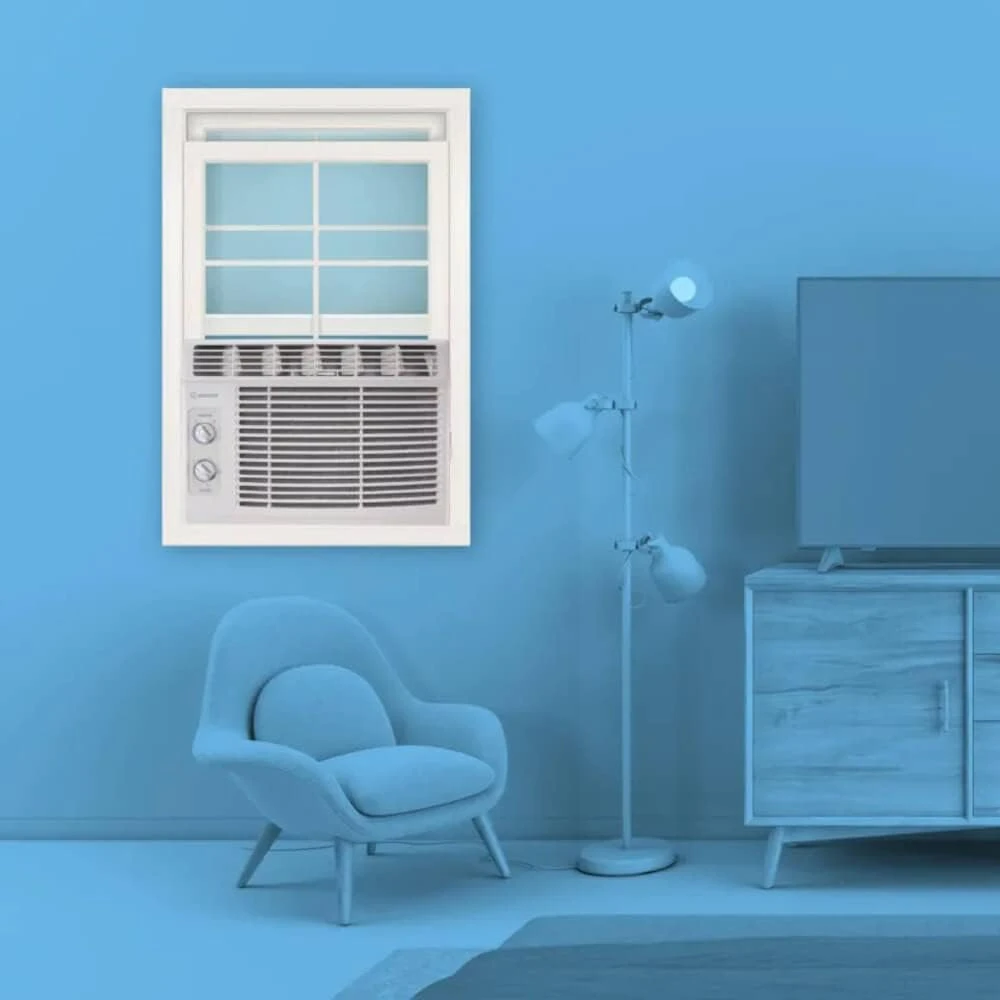 GENERIC Element 5,000 BTU Window Air Conditioner 2 Way Cooling & Fan Speeds, 2-Air Deflection, With Manual Controls, 115V, White 3 GENERIC Element 5,000 BTU Window Air Conditioner 2 Way Cooling & Fan Speeds, 2-Air Deflection, With Manual Controls, 115V, White - Image 3