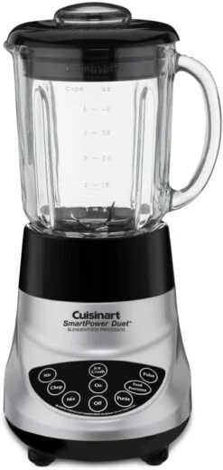 Cuisinart BFP-703BC Smart Power Duet Blender/Food Processor, Brushed Chrome, 3 Cup, Count Of 6