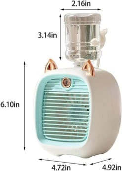 GENERIC Portable Water Air-conditioning Fan, Mini Rechargeable Evaporative Air Cooler In 4 Speed, Small Rechargeable Humidifier Personal Portable Air Conditioner For Home Office Bedroom（Yellow -Appliantrix Cheap Store 51fRHetvfVL. AC SL1000