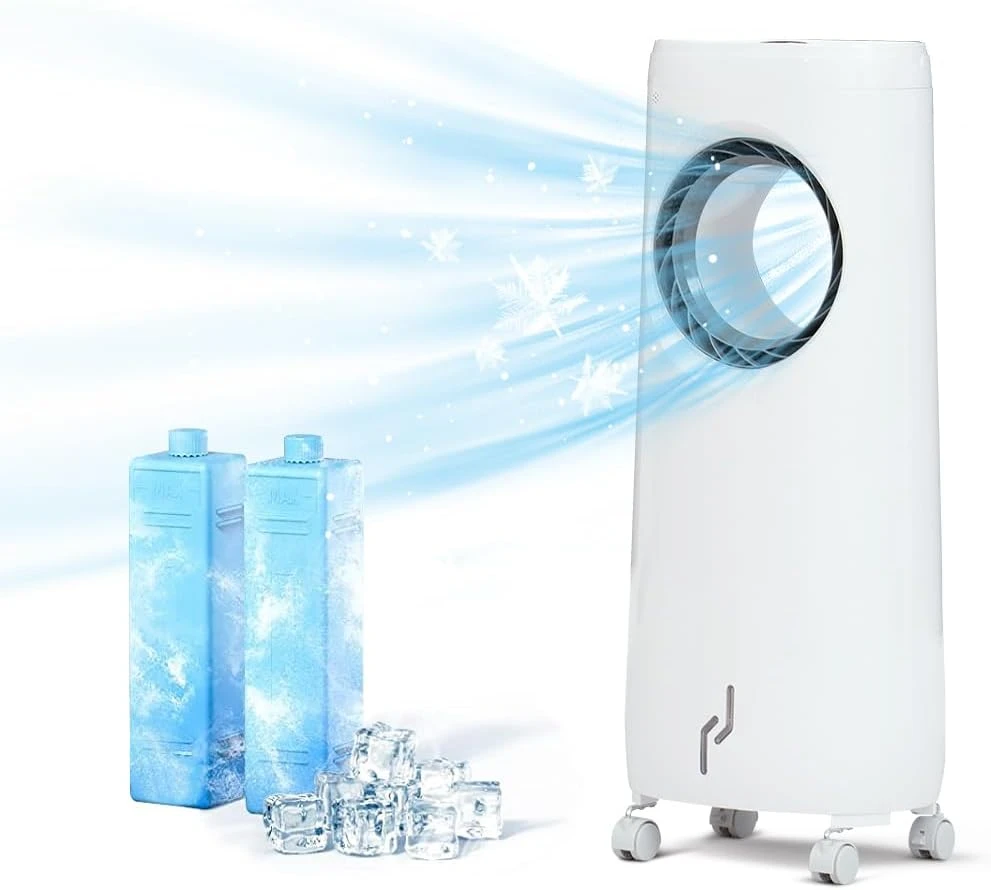 HLXZN Evaporative Air Cooler W/3 Speeds, 8,000 BTU Portable Air Cooler W/Remote Control, 12H Timer Evaporative Cooler W/Remote Control White 1 HLXZN Evaporative Air Cooler W/3 Speeds, 8,000 BTU Portable Air Cooler W/Remote Control, 12H Timer Evaporative Cooler W/Remote Control White