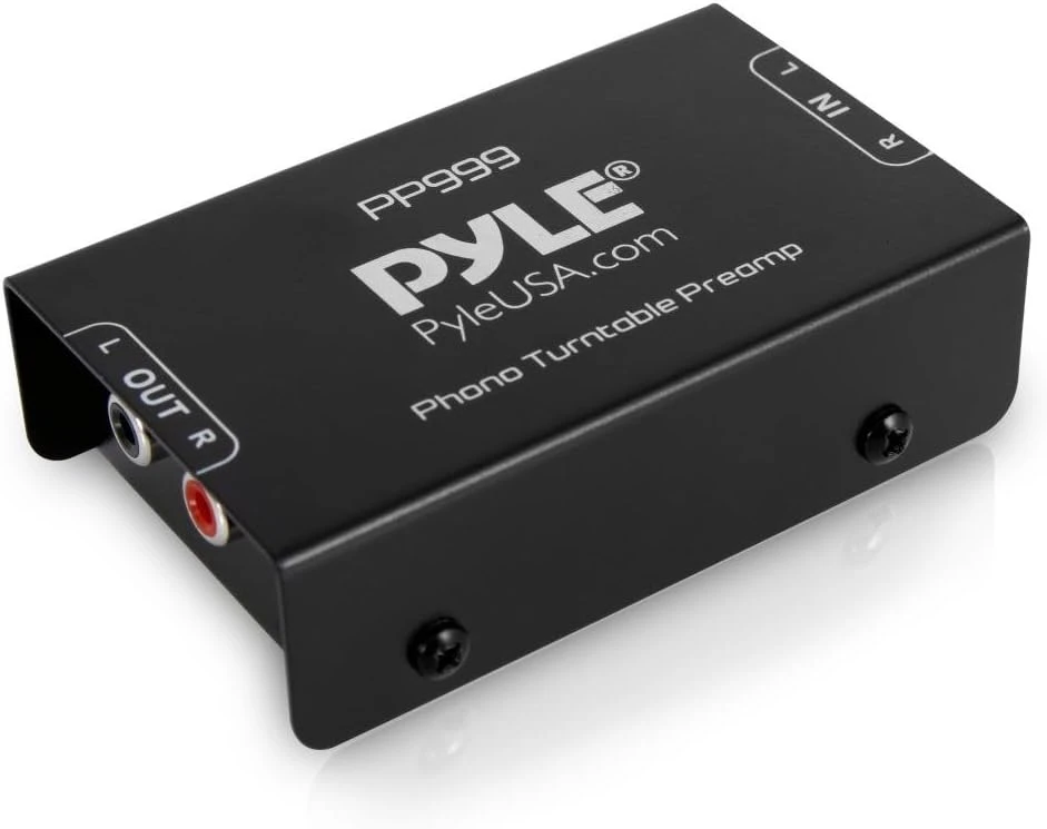 Pyle Phono Turntable Preamp - Mini Electronic Audio Stereo Phonograph Preamplifier With RCA Input, RCA Output & Low Noise Operation Powered By 12 Volt DC Adapter - PP999 , Black 1 Pyle Phono Turntable Preamp - Mini Electronic Audio Stereo Phonograph Preamplifier With RCA Input, RCA Output & Low Noise Operation Powered By 12 Volt DC Adapter - PP999 , Black