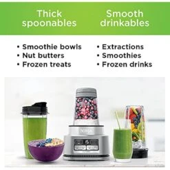 Ninja SS101 Foodi Smoothie Maker & Nutrient Extractor* 1200 WP, 6 Functions Smoothies, Extractions*, Spreads, SmartTORQUE, 14-oz. Smoothie Maker, (2) To-Go Cups & Lids, Silver 18 Ninja SS101 Foodi Smoothie Maker & Nutrient Extractor* 1200 WP, 6 Functions Smoothies, Extractions*, Spreads, SmartTORQUE, 14-oz. Smoothie Maker, (2) To-Go Cups & Lids, Silver -Appliantrix Cheap Store 51jsOlu2SS. AC US1000