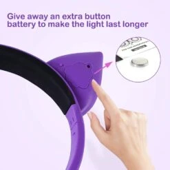 Esonstyle Kids Headphones Over Ear With LED Glowing Ears Wired Kids Headsets 85dB Volume Limited 3.5mm Cute Girls Headphones For Online Learning/School/Travel/Tablet -Appliantrix Cheap Store 51lfacmny1L. AC SL1000