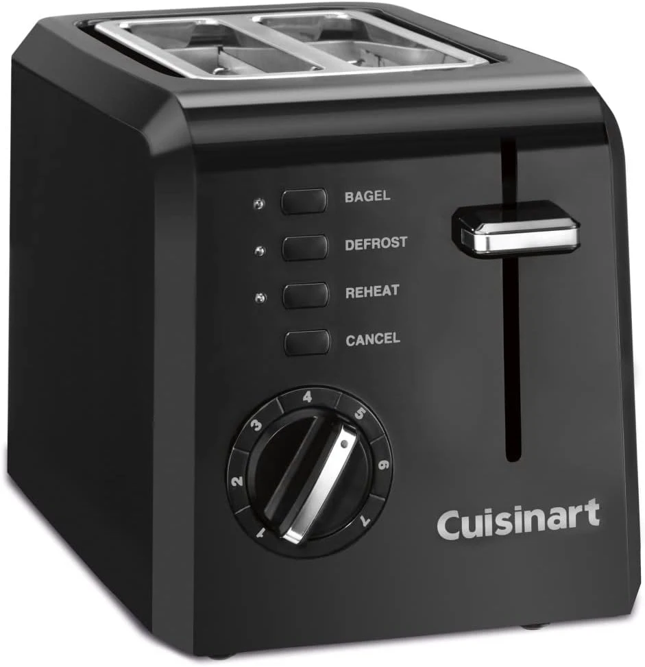 Cuisinart CPT-122BK 2-Slice Compact Plastic Toaster, Black 2 Cuisinart CPT-122BK 2-Slice Compact Plastic Toaster, Black - Image 2