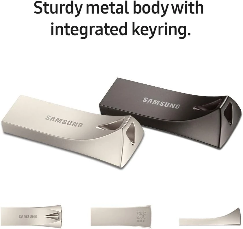SAMSUNG BAR Plus 256GB - 400MB/s USB 3.1 Flash Drive Champagne Silver (MUF-256BE3/AM) 6 SAMSUNG BAR Plus 256GB - 400MB/s USB 3.1 Flash Drive Champagne Silver (MUF-256BE3/AM) - Image 6