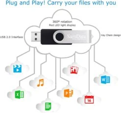 SamData 8GB USB Flash Drives 1 Pack USB 2.0 Thumb Drives 8GB Jump Drive USB Memory Stick With Led Indicator (Black, 1 Pack) -Appliantrix Cheap Store 51qTXcVQbgL. AC SL1000