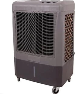 Hessaire MC37M Portable Evaporative Cooling Fan, Indoor/Outdoor High Temp Environments, 3100 CFM, 950 Sq. Ft., 3-Speed Fan, 59 DB, Gray
