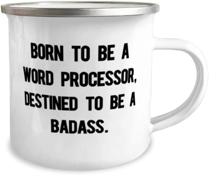 GENERIC Gag Word Processor Gifts, BORN TO BE, New Birthday 12oz Camper Mug Gifts Idea For Coworkers, Word Processor Gifts From Friends, Word Processing Software, Gift Ideas For Word Processors, Word 2 GENERIC Gag Word Processor Gifts, BORN TO BE, New Birthday 12oz Camper Mug Gifts Idea For Coworkers, Word Processor Gifts From Friends, Word Processing Software, Gift Ideas For Word Processors, Word - Image 2