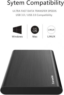 Caraele 750GB Ultra Slim Portable External Hard Drive USB3.0 HDD Storage Compatible For PC, Desktop, Laptop, MacBook, Chromebook, Xbox One, Xbox 360, PS4 (Black) 9 Caraele 750GB Ultra Slim Portable External Hard Drive USB3.0 HDD Storage Compatible For PC, Desktop, Laptop, MacBook, Chromebook, Xbox One, Xbox 360, PS4 (Black) -Appliantrix Cheap Store 51uBF4KoQSL. AC SL1500