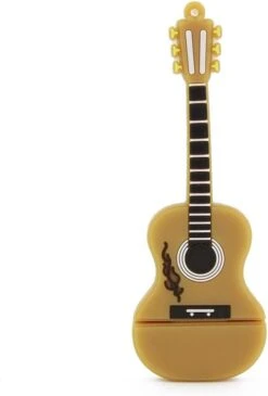 Usbkingdom 64GB USB 2.0 Flash Drive Novelty Guitar Shape Music Thumb Drive Memory Stick Pendrive Jump Drive Flash Disk Pen Drive (Brown)