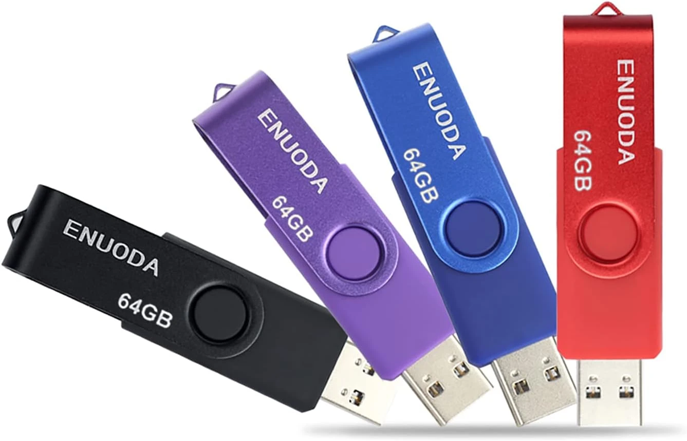 64GB USB Flash Drive 4 Pack ENUODA 64GB Thumb Drives USB 2.0 Memory Stick Jump Drive Pen Drive For Storage And Backup (Black Purple Blue Red) 1 64GB USB Flash Drive 4 Pack ENUODA 64GB Thumb Drives USB 2.0 Memory Stick Jump Drive Pen Drive For Storage And Backup (Black Purple Blue Red)