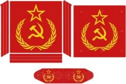 USSR Communism Flag Sticker Skin For PS-4 Slim Console And Controller Full Wrap Skin Protector Cover Compatible With PS-4 Pro