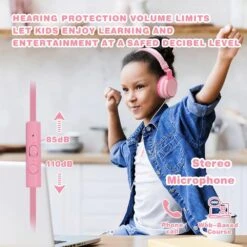 MIDOLA Kids Headphones Wired Volume Limited 85/110dB Over Ear Foldable With Shareport Headset Inline Cable AUX 3.5mm Mic For IPad Notebook Boy Girl Travel School Tablet Pink 10 MIDOLA Kids Headphones Wired Volume Limited 85/110dB Over Ear Foldable With Shareport Headset Inline Cable AUX 3.5mm Mic For IPad Notebook Boy Girl Travel School Tablet Pink -Appliantrix Cheap Store 611Igw0YzaL. AC SL1000