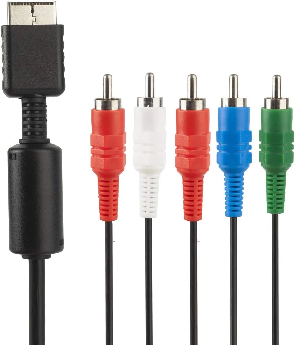 TENINYU Compatible With PS2/PS3/PS3 Slim HDTV-Ready TV HD Component AV Cable 5-Wire 6FT Black 2 TENINYU Compatible With PS2/PS3/PS3 Slim HDTV-Ready TV HD Component AV Cable 5-Wire 6FT Black - Image 2
