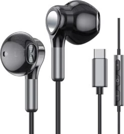 USB C Headphones For Samsung Galaxy S23 Ultra S22 S21 FE S20 Z Flip 3 Fold 4 A53 A54 USB C Earphones With Mic In-Ear Headphones Wired Earbuds USB Type C Earphones For IPad Pro Pixel 6 6a 7 OnePlus 9 8