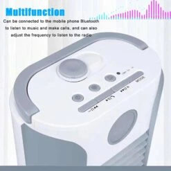 Portable Air Conditioner With Bluetooth Speaker Function,USB Air Coolwr With Handle,Humidifying Air Cooler USB For Bedroom Home Office Outdoor Usage -Appliantrix Cheap Store 6126 Jl YeL. AC SL1500