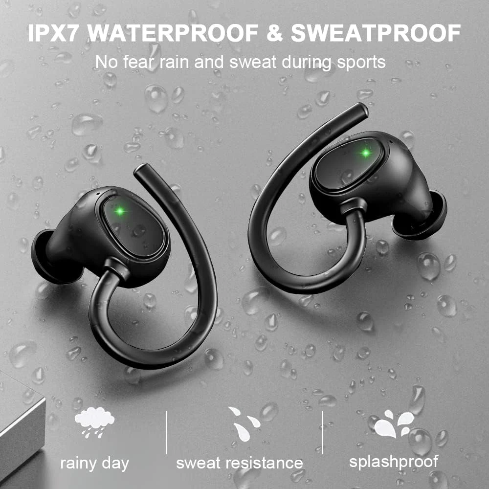 Wireless Earbud NEW Bluetooth 5.3 Headphones Sport Earphones 48H Playtime Ear Buds With ENC Mic LED Display, Stereo Noise Cancelling Earbud Over-Ear Buds Earhook IP7 Waterproof Headset For Running Gym 7 Wireless Earbud NEW Bluetooth 5.3 Headphones Sport Earphones 48H Playtime Ear Buds With ENC Mic LED Display, Stereo Noise Cancelling Earbud Over-Ear Buds Earhook IP7 Waterproof Headset For Running Gym - Image 7
