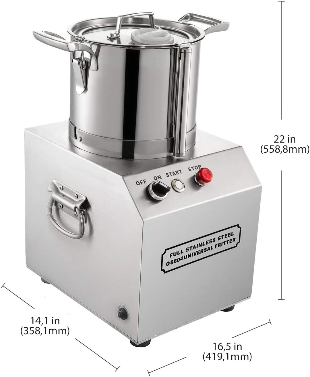 GorillaRock Food Chopper | Electric Food Processor | Stainless Steel | 1400RPM Motor | Wide Application | 110V (6L) 2 GorillaRock Food Chopper | Electric Food Processor | Stainless Steel | 1400RPM Motor | Wide Application | 110V (6L) - Image 2