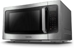 TOSHIBA ML-EM45PIT(SS) Countertop Microwave Oven With Inverter Technology, Kitchen Essentials, Smart Sensor, Auto Defrost, 1.6 Cu Ft, 13.6" Removable Turntable, 33lb.&1350W, Stainless Steel