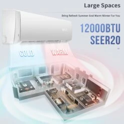 Pasapair 12000 BTU 115V WIFI Enabled 20 SEER2 Cools Up To 750 Sq.Ft Ductless Mini-Split System With A Washable Filter & Heat Pump & Installation Kit -Appliantrix Cheap Store 617mJs5yy9L. AC SL1500