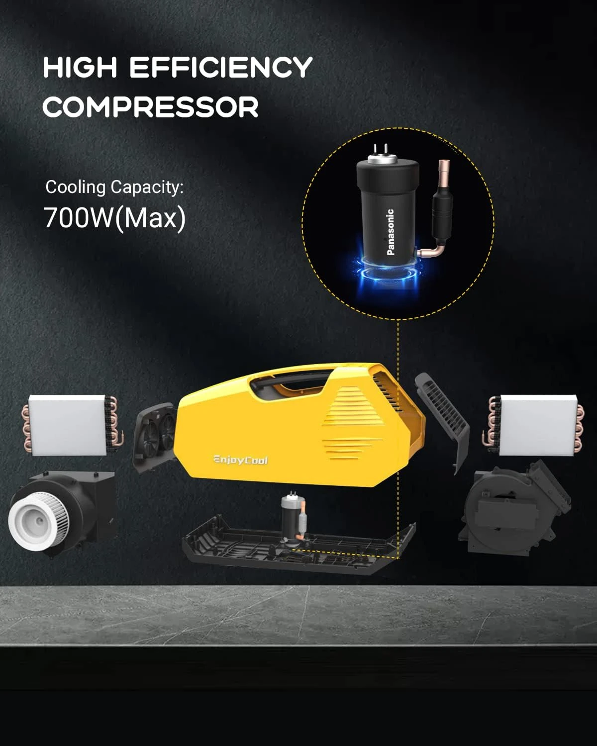 Iorbur Link, 2380BTU Fast Cooling Outdoor, 240W Low Power Consumption Portable Mini Air Conditioner For Camping Tent, RV, Car, Truck, Van And Fishing-Yellow 3 Iorbur Link, 2380BTU Fast Cooling Outdoor, 240W Low Power Consumption Portable Mini Air Conditioner For Camping Tent, RV, Car, Truck, Van And Fishing-Yellow - Image 3