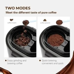 KAPAS Mini Automatic Coffee Machine With Grinding Function, Programmable Timer Mode And Keep Warm Plate, 0.6L Capacity, 600W -Appliantrix Cheap Store 618JLHEGTGL. AC SL1000